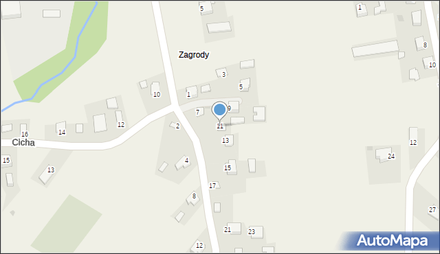 Tuczempy, Zagrody, 11, mapa Tuczempy