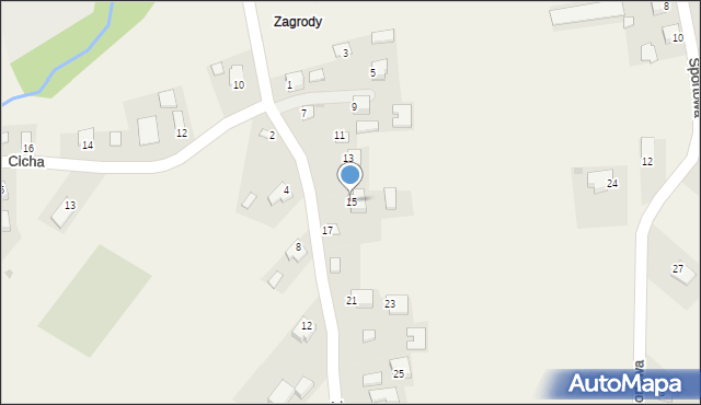 Tuczempy, Zagrody, 15, mapa Tuczempy