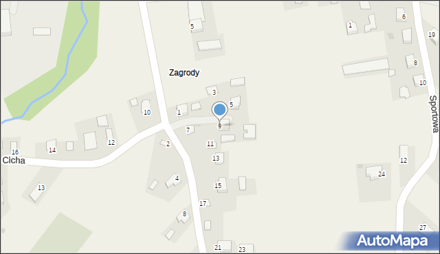 Tuczempy, Zagrody, 9, mapa Tuczempy