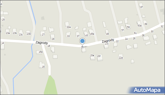 Tyczyn, Zagrody, 20, mapa Tyczyn