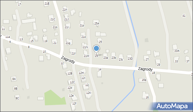 Tyczyn, Zagrody, 23, mapa Tyczyn