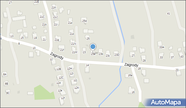 Tyczyn, Zagrody, 23a, mapa Tyczyn