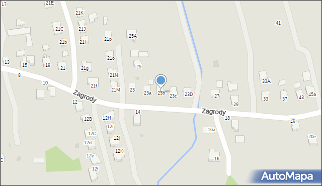 Tyczyn, Zagrody, 23b, mapa Tyczyn