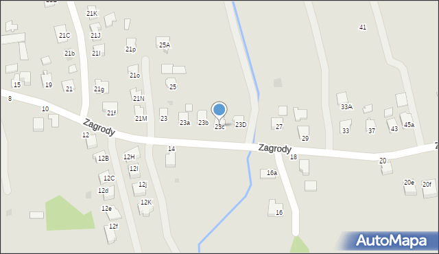 Tyczyn, Zagrody, 23c, mapa Tyczyn