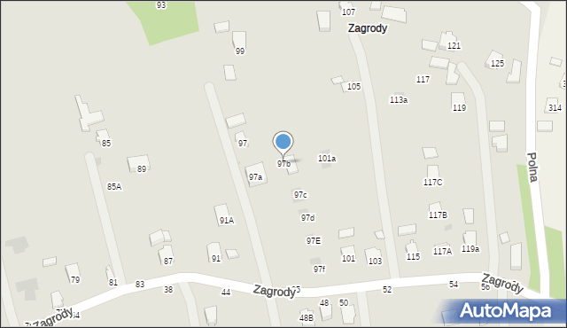 Tyczyn, Zagrody, 97b, mapa Tyczyn