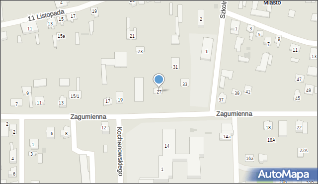 Tykocin, Zagumienna, 27, mapa Tykocin