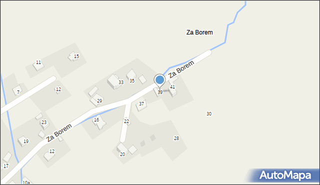 Ujsoły, Za Borem, 39, mapa Ujsoły