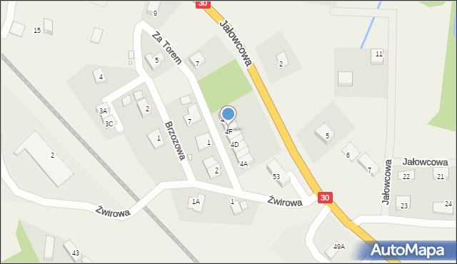 Uniegoszcz, Za Torem, 4F, mapa Uniegoszcz