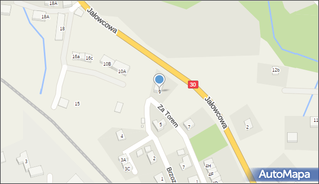 Uniegoszcz, Za Torem, 9, mapa Uniegoszcz