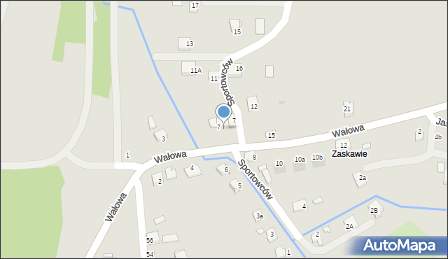 Wadowice, Zaskawie, 9, mapa Wadowice