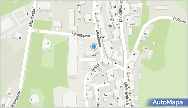 Wałbrzych, Zamkowa, 6, mapa Wałbrzycha