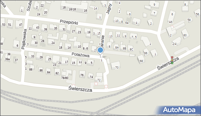 Warszawa, Zaranie, 3, mapa Warszawy