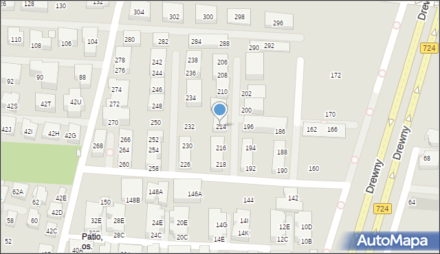 Warszawa, Zapłocie, 214, mapa Warszawy