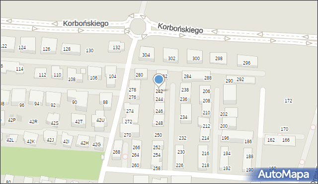 Warszawa, Zapłocie, 242, mapa Warszawy