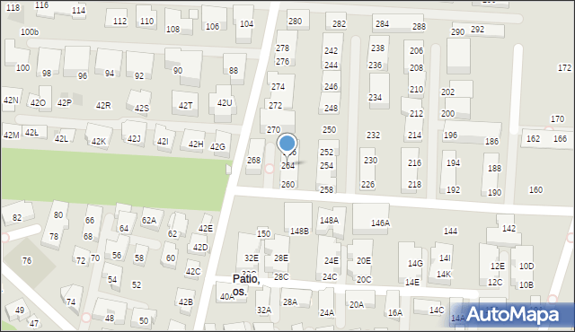 Warszawa, Zapłocie, 264, mapa Warszawy