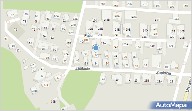 Warszawa, Zapłocie, 32, mapa Warszawy