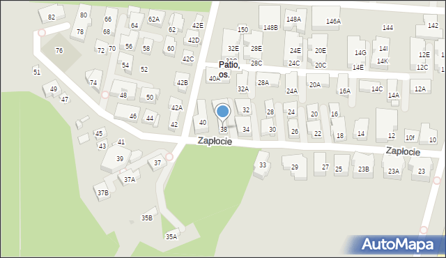 Warszawa, Zapłocie, 38, mapa Warszawy