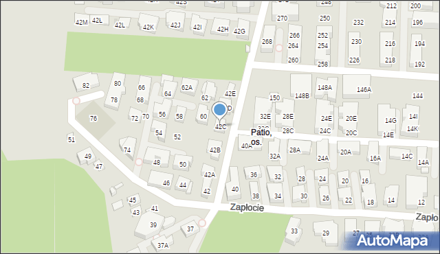 Warszawa, Zapłocie, 42C, mapa Warszawy