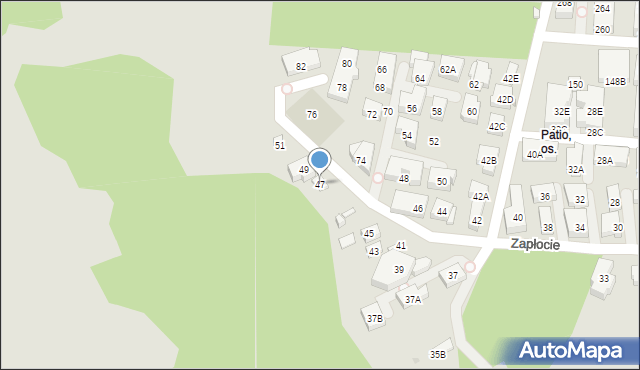 Warszawa, Zapłocie, 47, mapa Warszawy