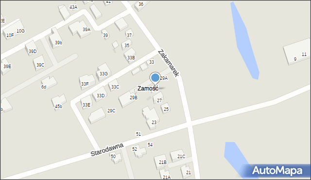 Warszawa, Zakamarek, 29, mapa Warszawy