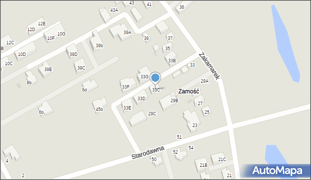 Warszawa, Zakamarek, 33C, mapa Warszawy