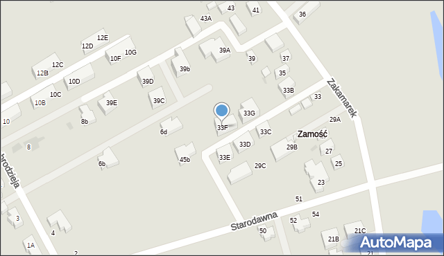 Warszawa, Zakamarek, 33F, mapa Warszawy