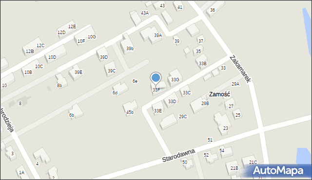 Warszawa, Zakamarek, 33F, mapa Warszawy