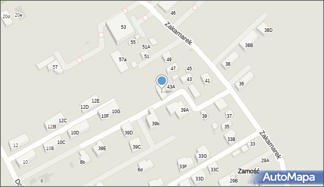 Warszawa, Zakamarek, 43B, mapa Warszawy