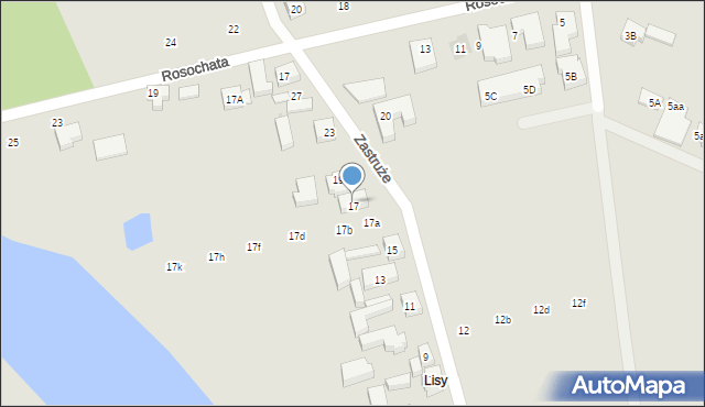 Warszawa, Zastruże, 17, mapa Warszawy