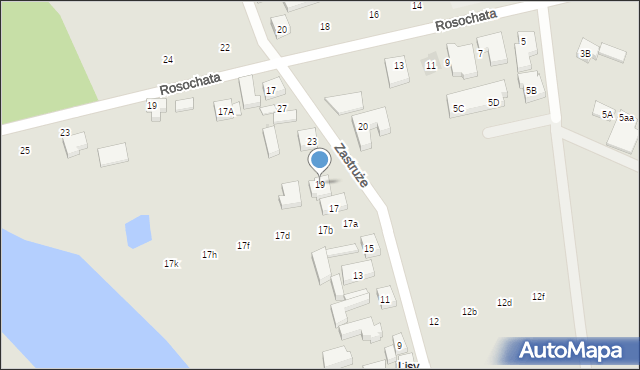 Warszawa, Zastruże, 19, mapa Warszawy