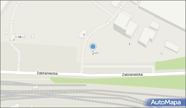 Warszawa, Zabraniecka, 2, mapa Warszawy