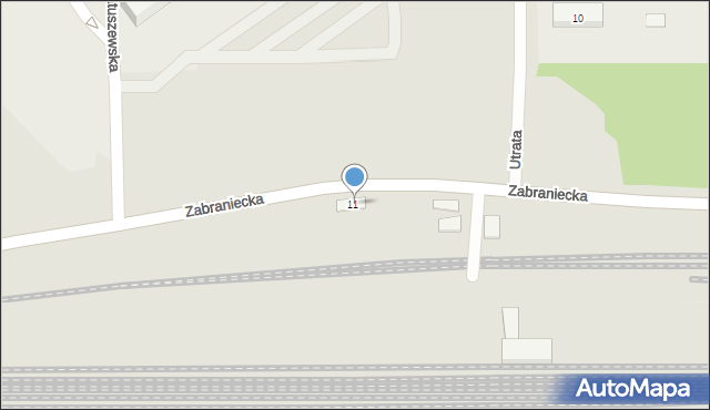 Warszawa, Zabraniecka, 44, mapa Warszawy