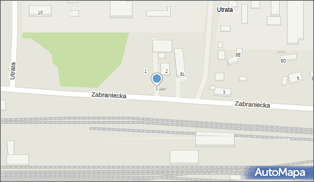 Warszawa, Zabraniecka, 8L, mapa Warszawy