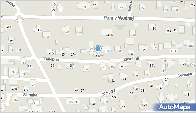 Warszawa, Zasobna, 29a, mapa Warszawy