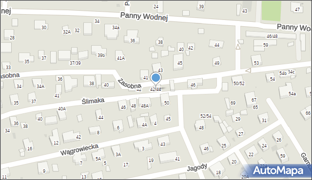 Warszawa, Zasobna, 42/44, mapa Warszawy