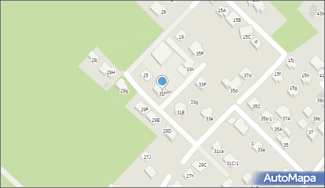 Warszawa, Zagórzańska, 31f, mapa Warszawy