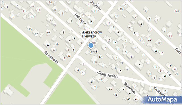 Warszawa, Zagórzańska, 6, mapa Warszawy