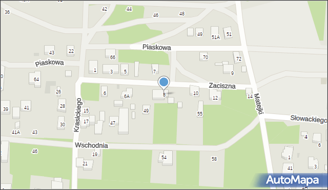 Warszawa, Zaciszna, 8, mapa Warszawy