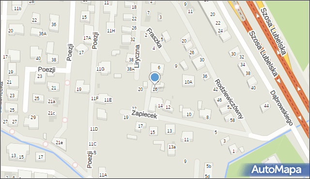 Warszawa, Zapiecek, 16, mapa Warszawy