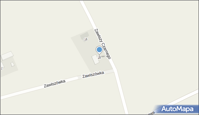 Warszewice, Zawiszy Czarnego, 18, mapa Warszewice