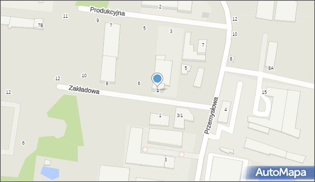 Wasilków, Zakładowa, 4, mapa Wasilków