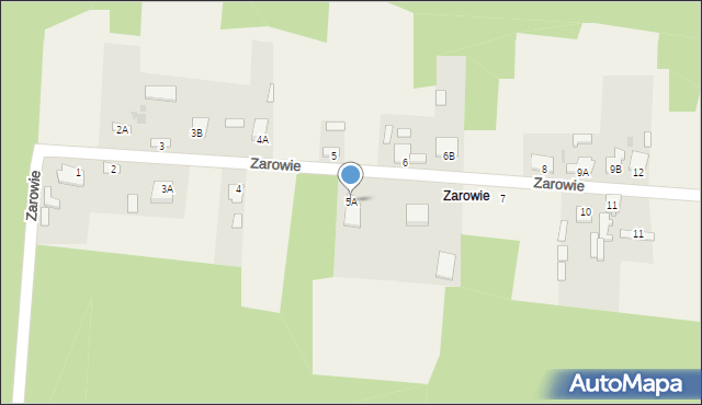 Wąsosz, Zarowie, 5A, mapa Wąsosz