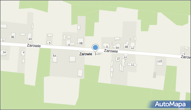 Wąsosz, Zarowie, 7, mapa Wąsosz