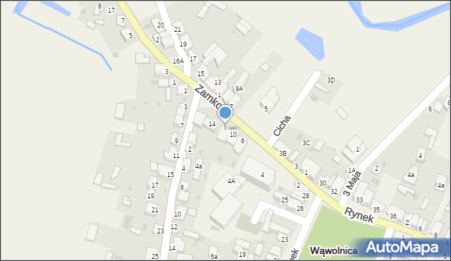 Wąwolnica, Zamkowa, 12, mapa Wąwolnica