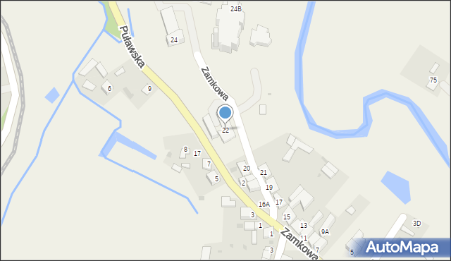 Wąwolnica, Zamkowa, 22, mapa Wąwolnica