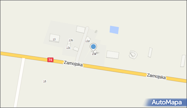 Werbkowice, Zamojska, 13a, mapa Werbkowice