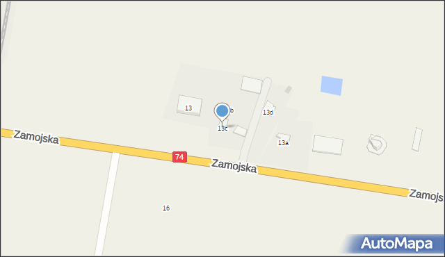 Werbkowice, Zamojska, 13c, mapa Werbkowice