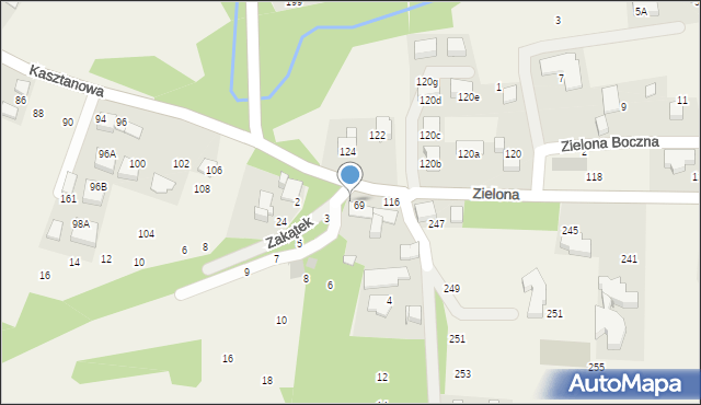 Więckowice, Zakątek, 1, mapa Więckowice