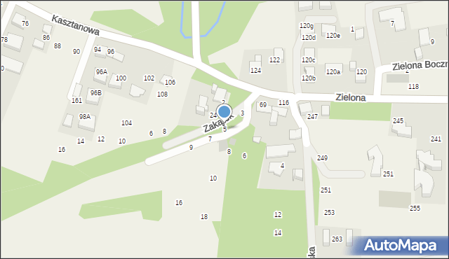 Więckowice, Zakątek, 5, mapa Więckowice