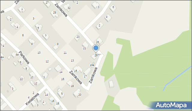 Większyce, Zamkowa, 19, mapa Większyce